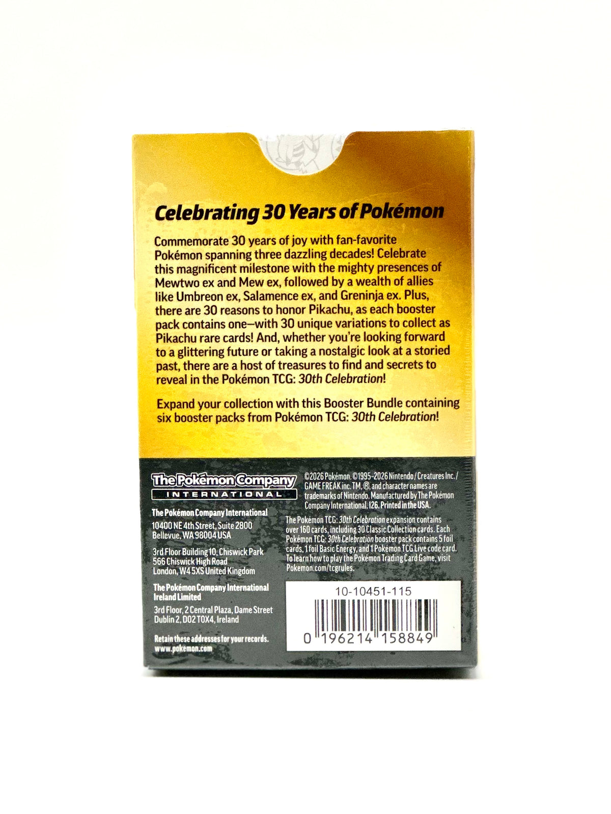 Pokemon 30th Celebration Booster Bundle